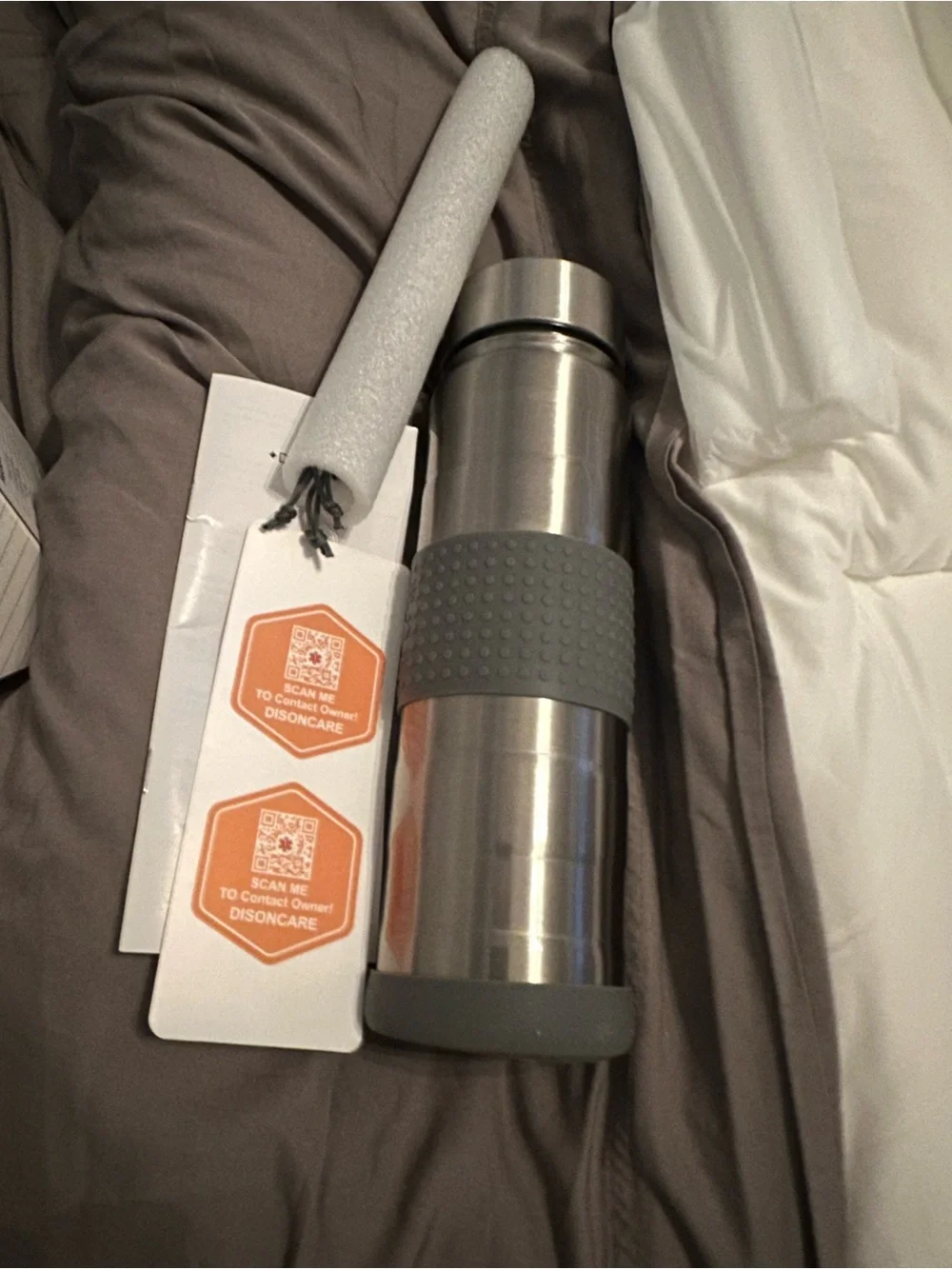 Silver Stainless Steel Travel Bottle - Unbranded